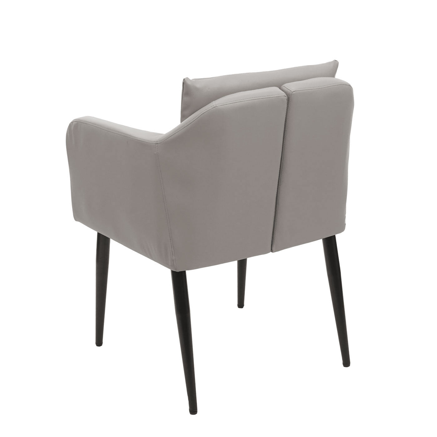 Cosmo Casa - Set van 6 Eetkamerstoelen - Keukenstoel Fauteuil - Kunstleer - Taupegrijs