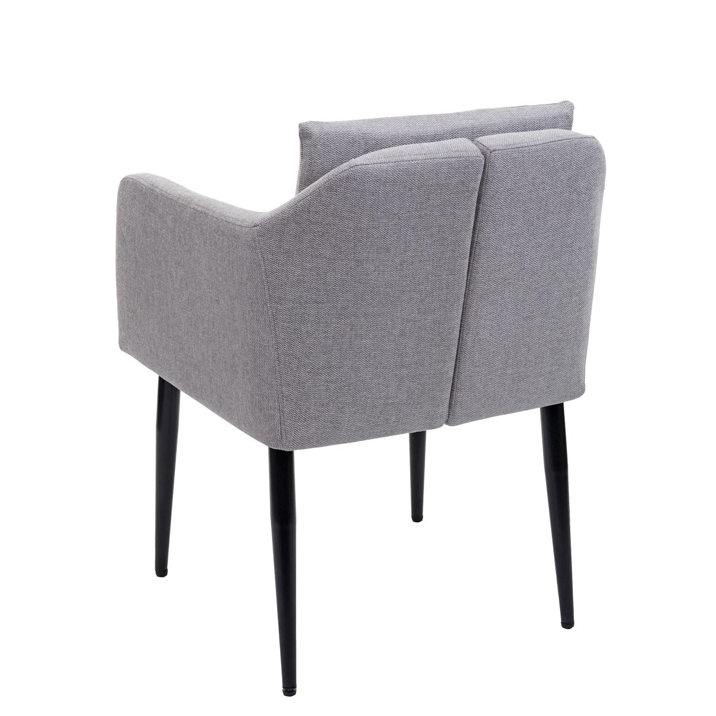Cosmo Casa - Set van 6 Eetkamerstoelen - Keukenstoel Fauteuil - Stoftextiel - Lichtgrijs