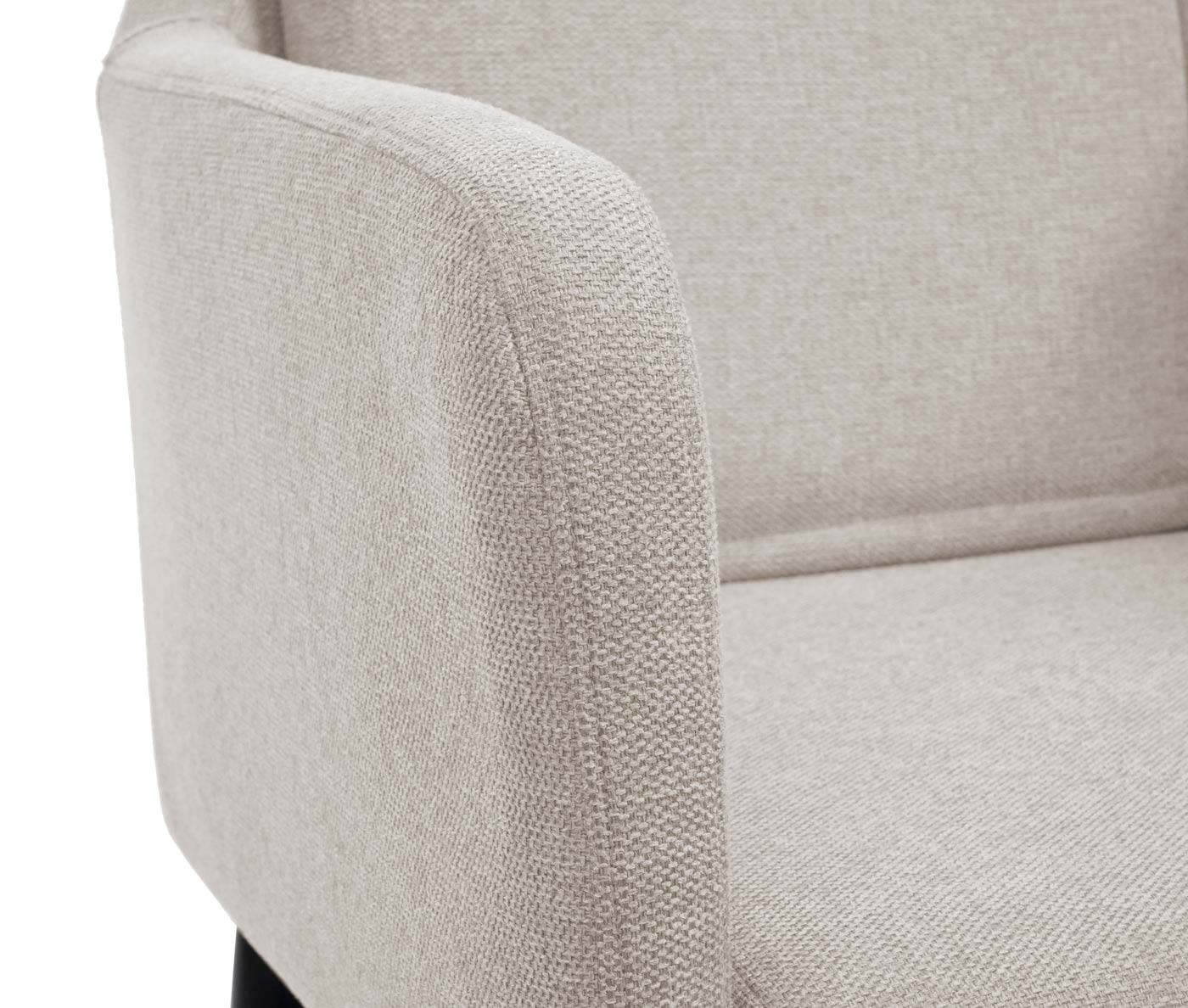 Cosmo Casa - Set van 6 Eetkamerstoelen - Keukenstoel Fauteuil - Stoftextiel - Crèmebeige