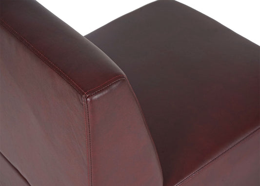 Cosmo Casa - 3-zitsbank - Modulair ontwerp - Kunstleer - Roodbruin - Zonder armleuningen