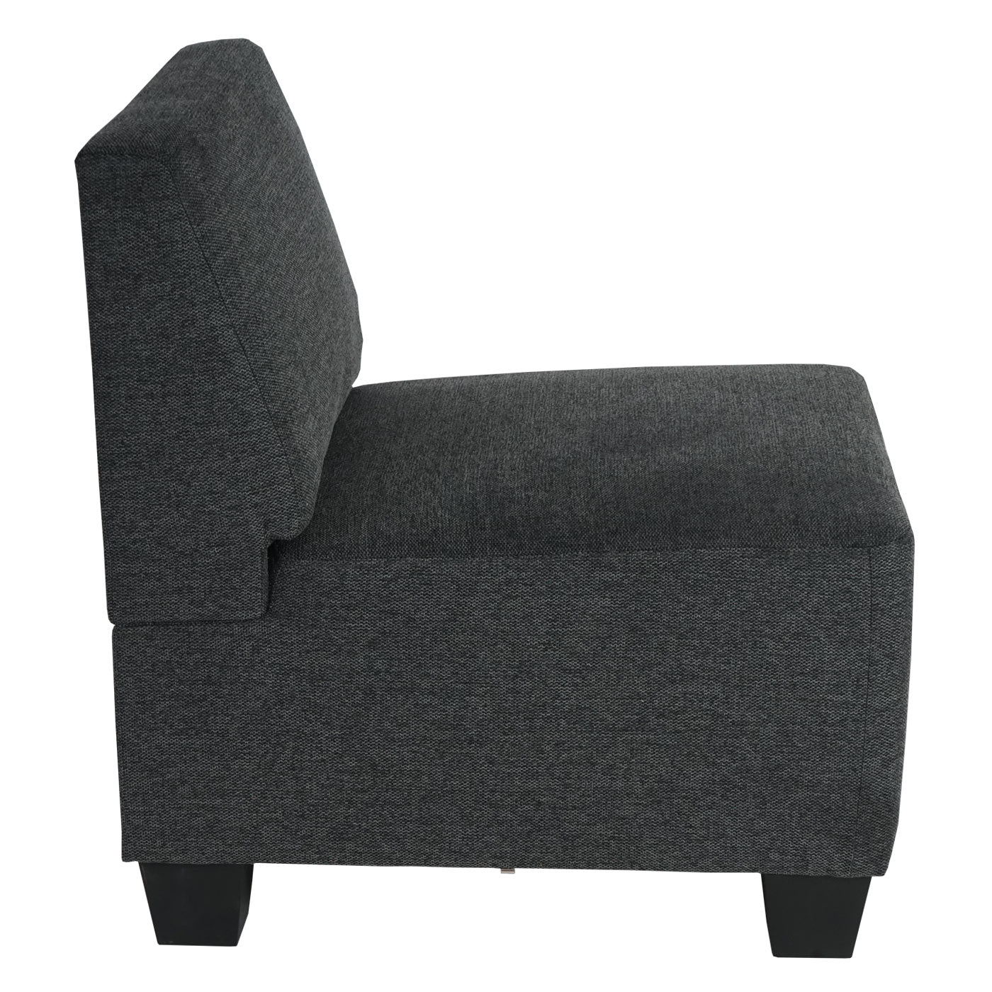 Cosmo Casa - 3-zitsbank - Modulair ontwerp - Textiel - Antracietgrijs - Zonder armleuningen