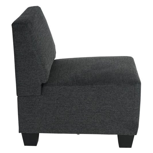 Cosmo Casa - 3-zitsbank - Modulair ontwerp - Textiel - Antracietgrijs - Zonder armleuningen