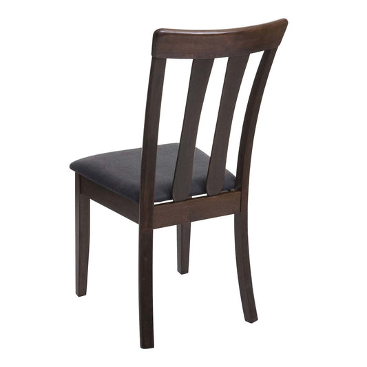 Cosmo Casa - Set van 6 Eetkamerstoelen - Massief - Textiel & Hout - Donkergrijs