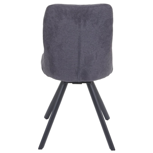Cosmo Casa - Set van 6 Eetkamerstoelen - Draaibaar - Fluweel - Antraciet
