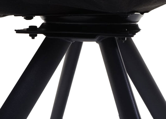 Cosmo Casa - Set van 6 Eetkamerstoelen - Draaibaar - Fluweel - Antraciet