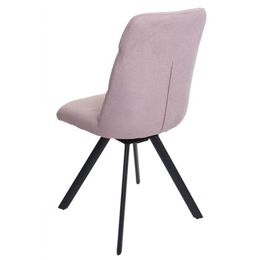 Cosmo Casa - Set van 6 Eetkamerstoelen - Draaibaar - Fluweel - Roze