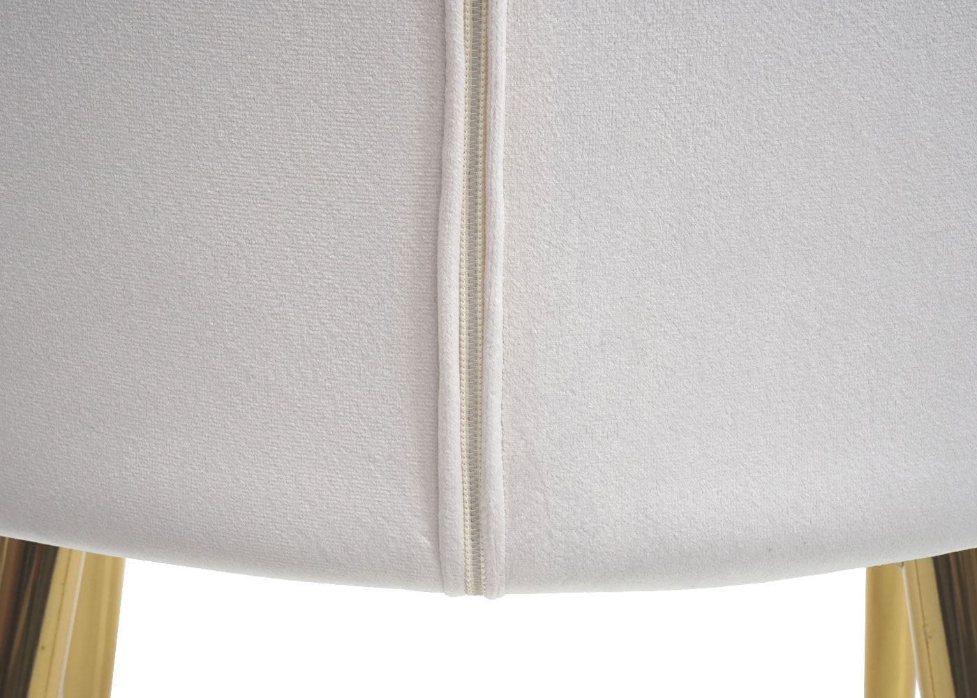 Cosmo Casa - Set van 6 Eetkamerstoelen - Retro - Fluweel - Crème-Wit