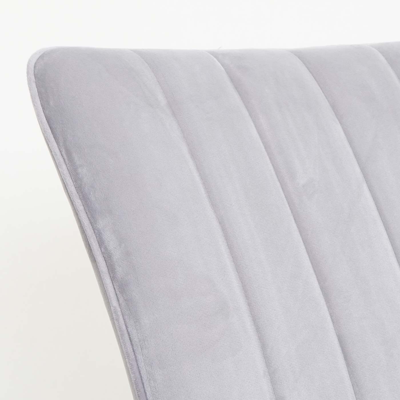 Cosmo Casa - Set van 6 Eetkamerstoelen - Fluweel - Metaal - Lichtgrijs