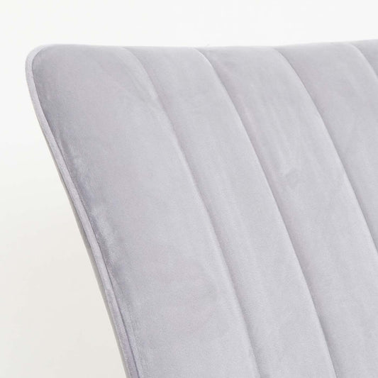 Cosmo Casa - Set van 6 Eetkamerstoelen - Fluweel - Metaal - Lichtgrijs