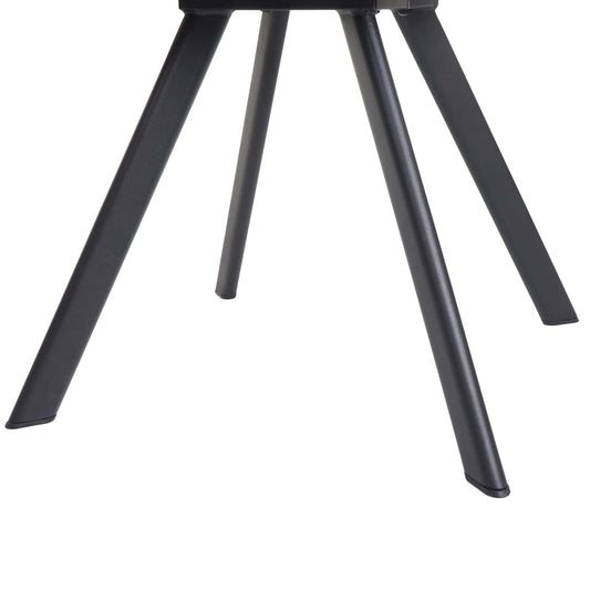 Cosmo Casa - Set van 6 Eetkamerstoelen - Gestoffeerd - Fluweel & Metaal - Blauw