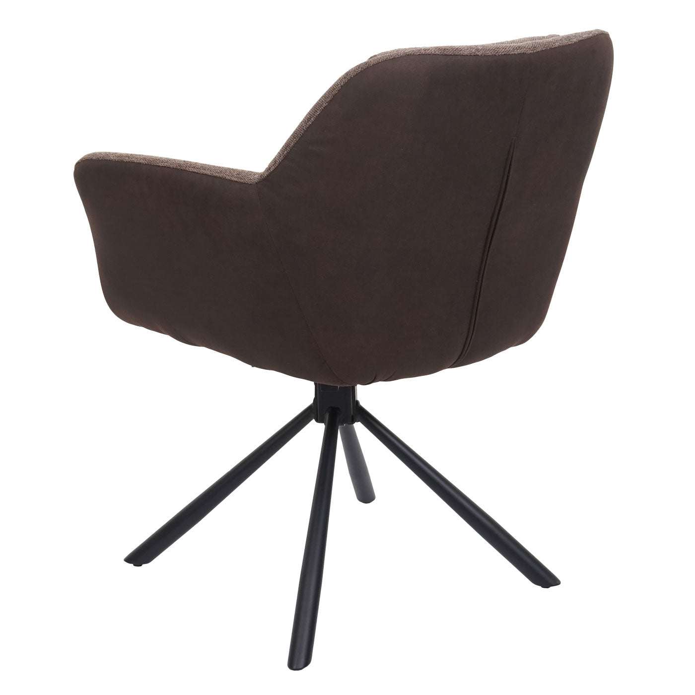 Cosmo Casa - Set van 6 Eetkamerstoelen - Swivel - Kunstleer - Bruin-Donkerbruin