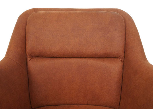 Cosmo Casa - Set van 6 Eetkamerstoelen - Swivel - Suède Bruin