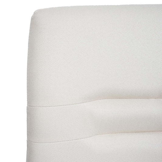 Cosmo Casa - Set van 6 Eetkamerstoelen - Geborsteld - Roestvrij staal - Crème-Beige