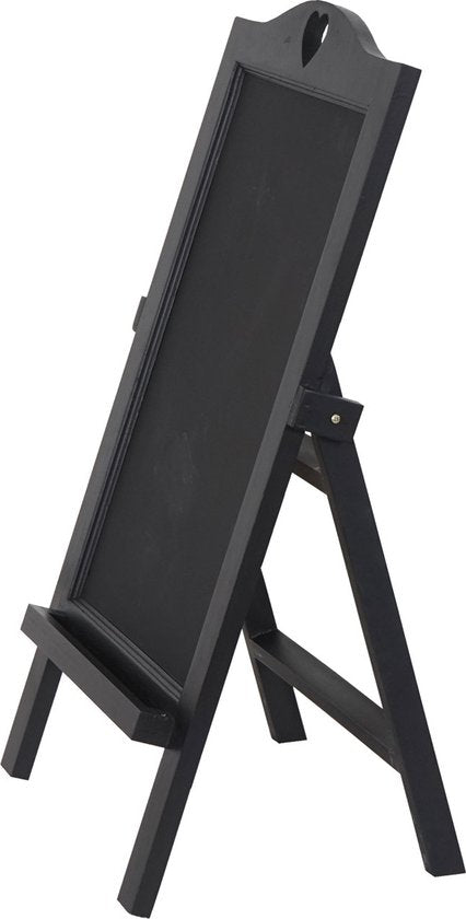 Cosmo Casa Reclamebord - Staand Krijtbord - Klantenstopper - Decoratief Bord - Geschilderd - 66X39X33cm - Zwart