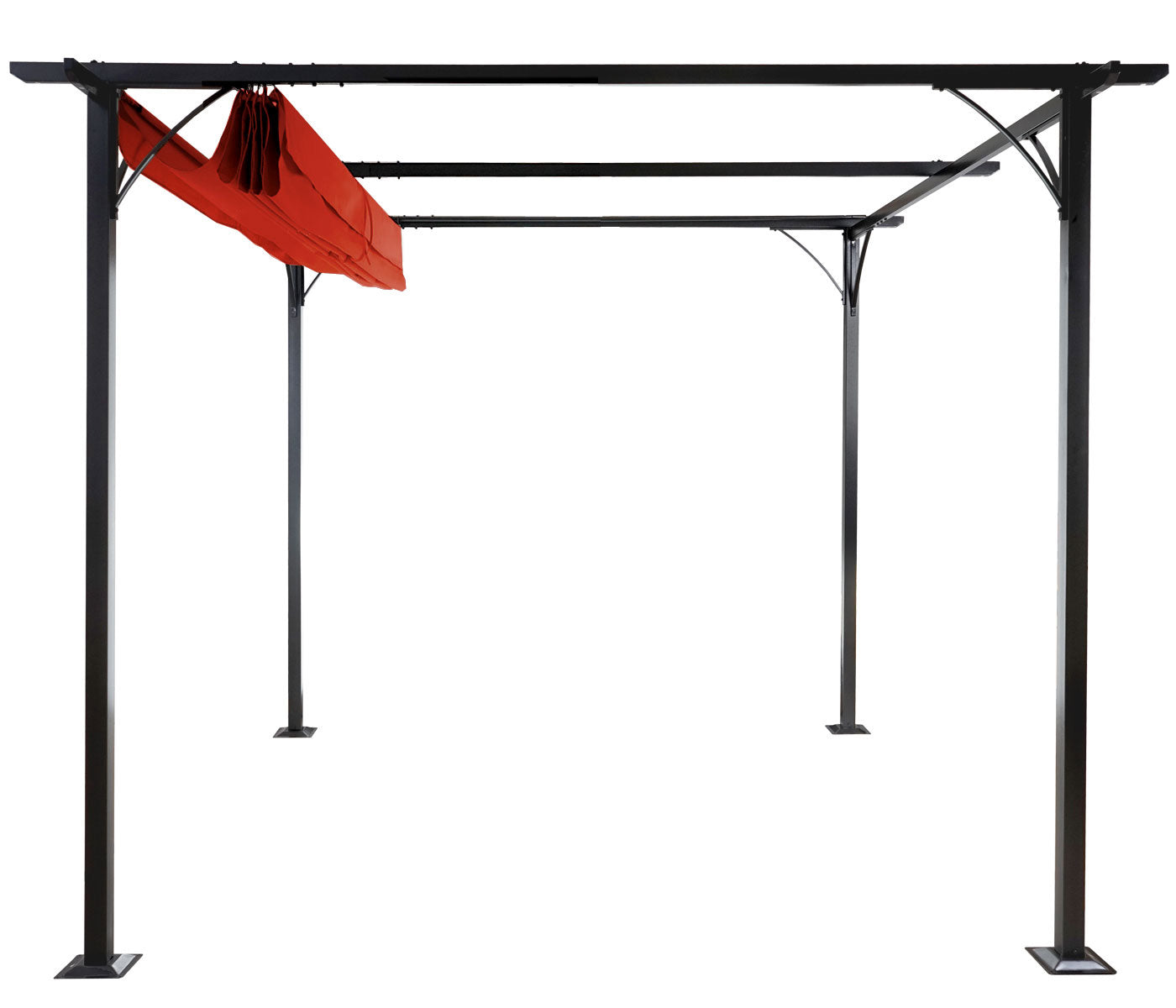 Cosmo Casa - Pergola - Schuifdak - Aluminium - Terracotta - 3,5×3,5 m