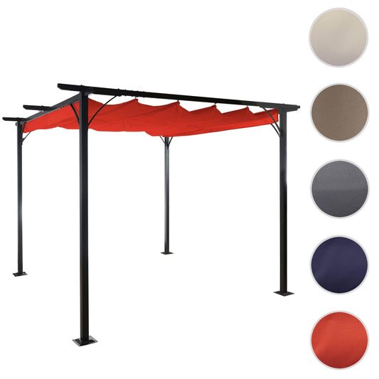 Cosmo Casa - Pergola - Schuifdak - Aluminium - Terracotta - 3,5×3,5 m