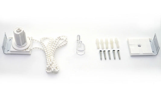 Cosmo Casa - Set van 4 Rolgordijnen - Ondoorzichtig - Textiel - Roodwitbeige - 100×160 cm