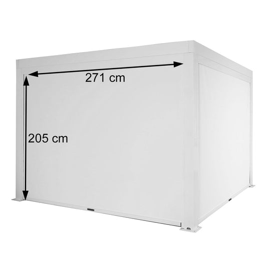 Cosmo Casa - Zijwand voor Pergola - Set van 4 Paviljoenrolgordijn Vervangende Zijwanden - Stoftextiel - Antraciet - 3×3 m