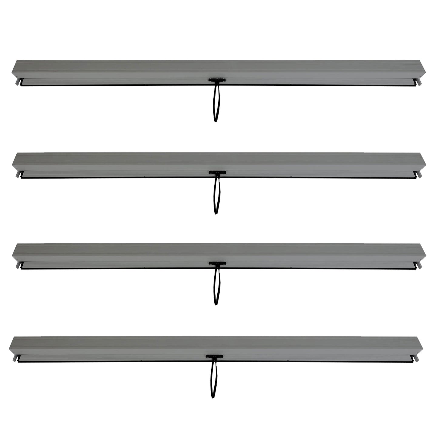 Cosmo Casa - Zijwand voor Pergola - Set van 4 Paviljoenrolgordijn Vervangende Zijwanden - Stoftextiel - Antraciet - 3×3 m