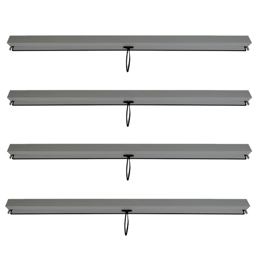 Cosmo Casa - Zijwand voor Pergola - Set van 4 Paviljoenrolgordijn Vervangende Zijwanden - Stoftextiel - Antraciet - 3×3 m