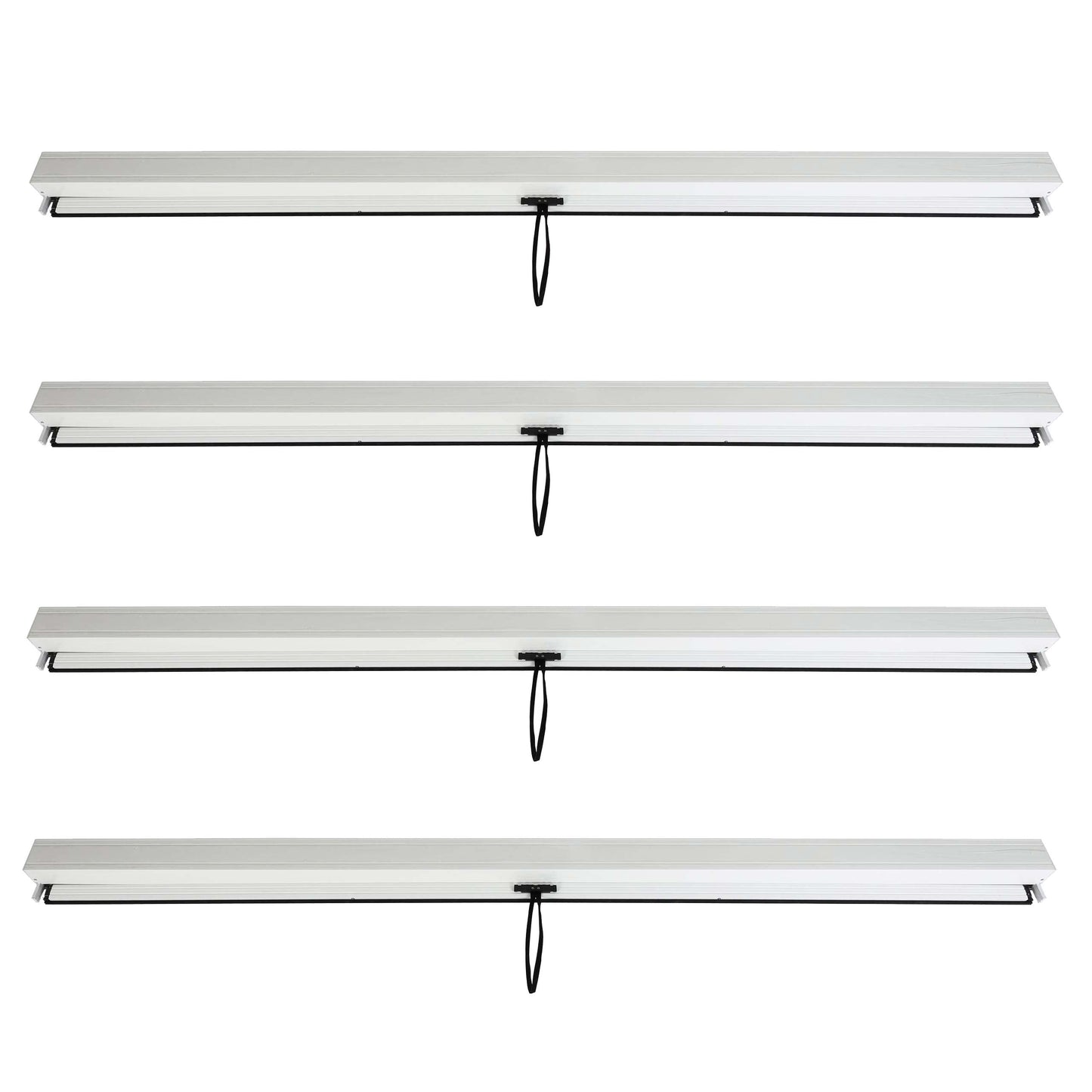 Cosmo Casa - Zijwand voor Pergola - Set van 4 Paviljoenrolgordijn Vervangende Zijwanden - Stoftextiel - Wit - 3×3 m