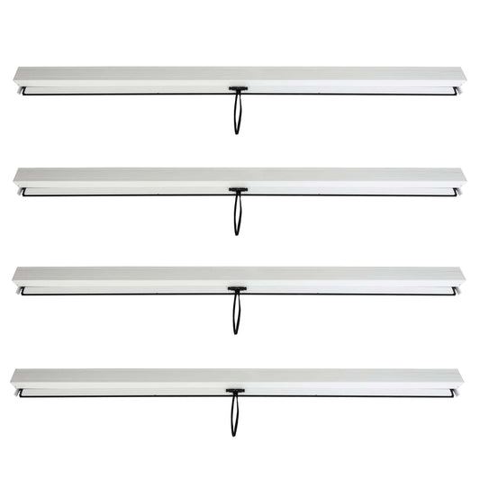 Cosmo Casa - Zijwand voor Pergola - Set van 4 Paviljoenrolgordijn Vervangende Zijwanden - Stoftextiel - Wit - 3×3 m