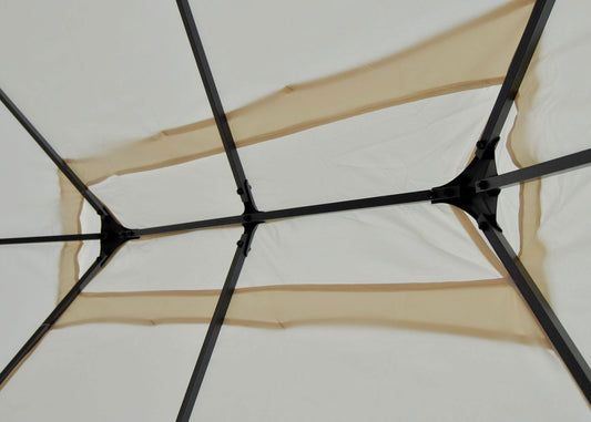 Cosmo Casa - Pergola-afdekking - Vervangend - Textiel - Crème - 3×3 m