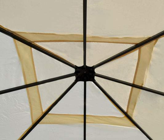 Cosmo Casa - Pergola-afdekking - Vervangend - Textiel - Crème - 3×3 m