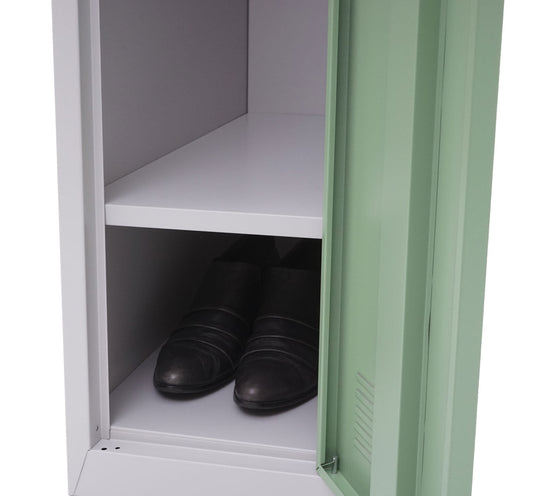 Cosmo Casa - Garderobekast - Conform ASR - Metaal - Mintgroen - 180×30×50 cm