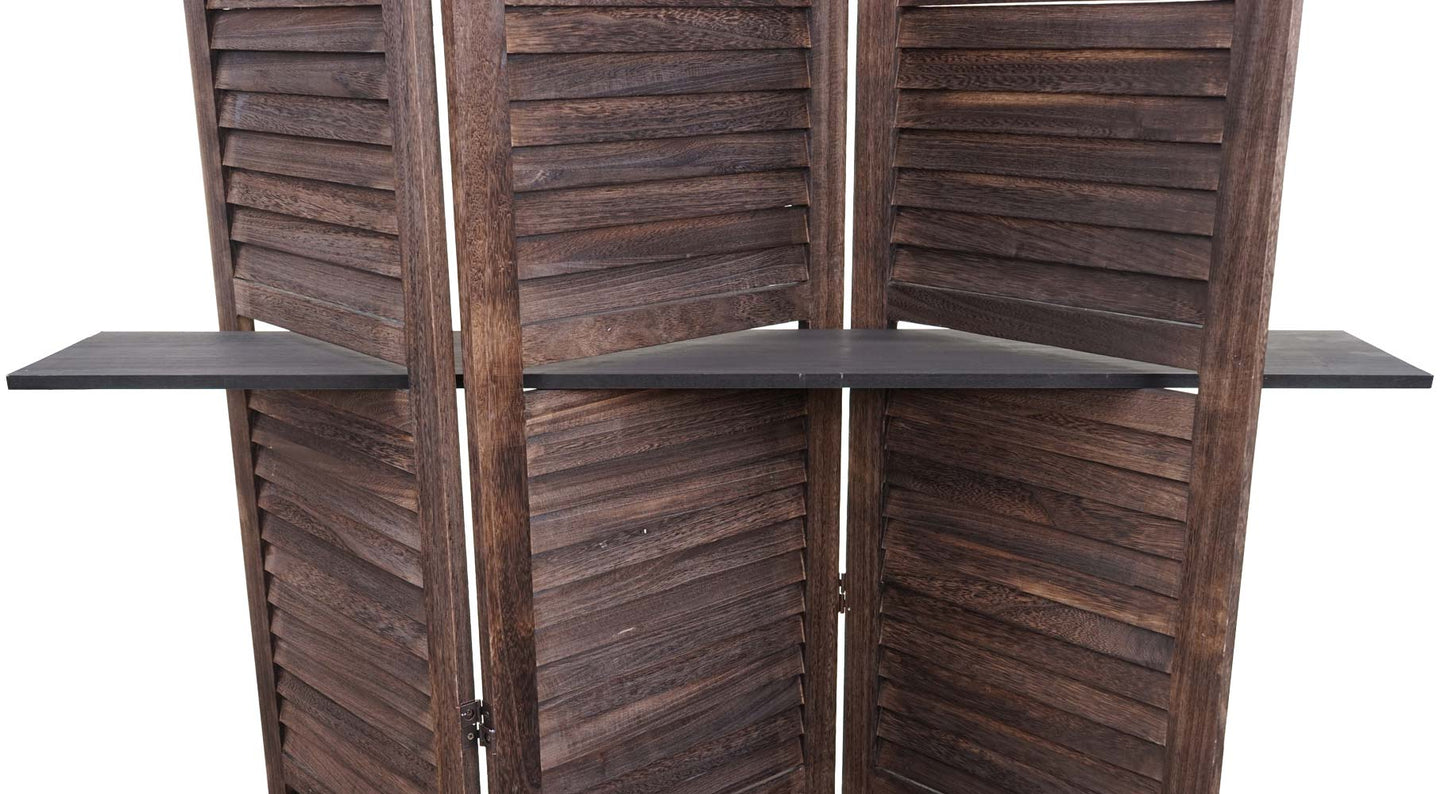 Cosmo Casa - Scherm - Shabby look - Metaal & Hout - Bruin - 170×125 cm