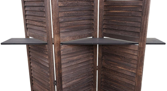 Cosmo Casa - Scherm - Shabby look - Metaal & Hout - Bruin - 170×125 cm