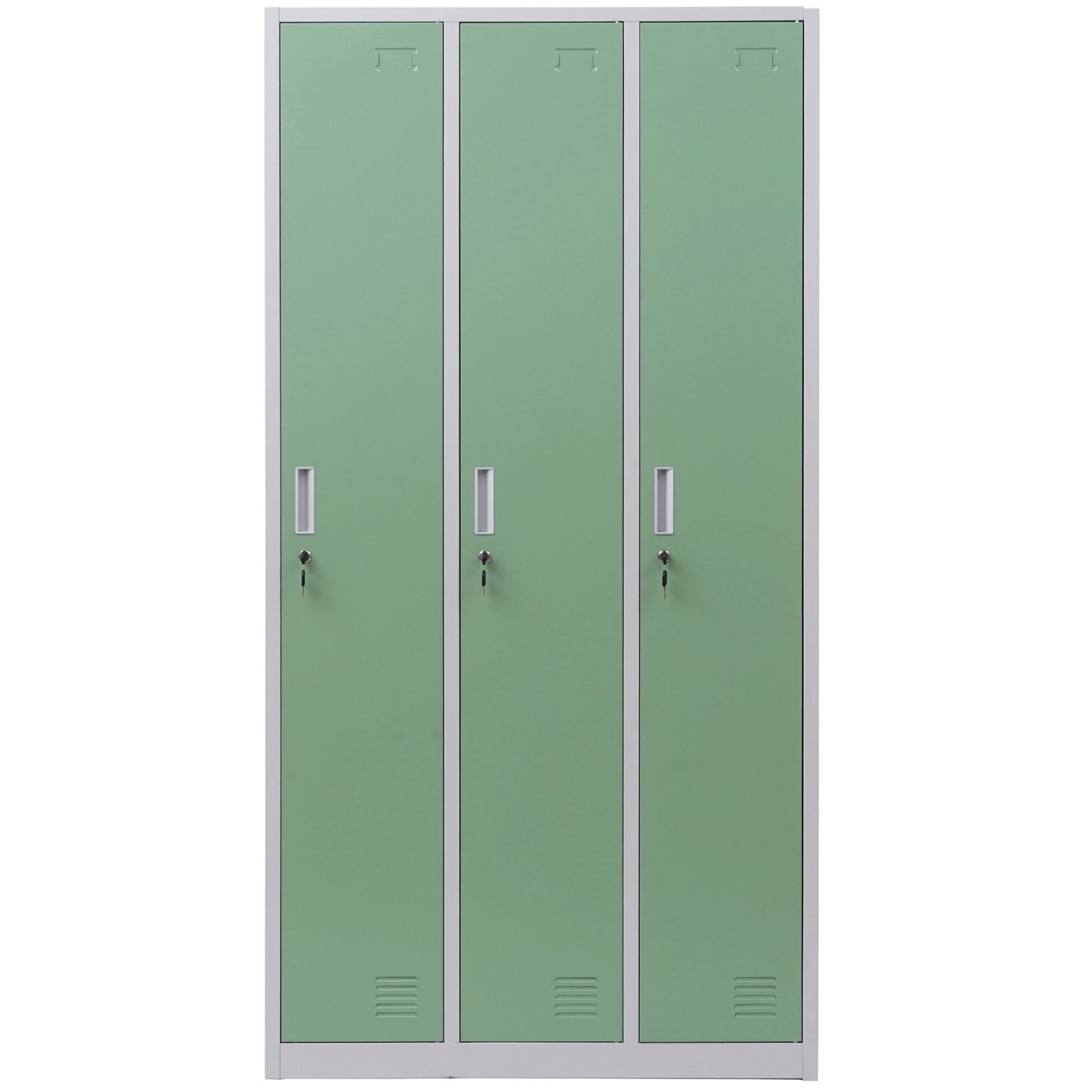 Cosmo Casa - Lockerkast - Kluis - Metaal - Groen - 3 compartimenten