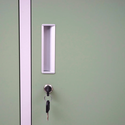Cosmo Casa - Lockerkast - Kluis - Metaal - Groen - 3 compartimenten