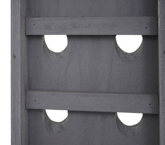 Cosmo Casa - Wijnrek - Flessenrek met Schudbord - Houtlook - Grijs