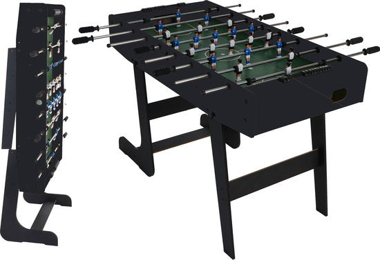 Cosmo Casa Tafelvoetbaltafel - Tafelvoetbal - Opvouwbaar - 84x121x105cm - Zwart