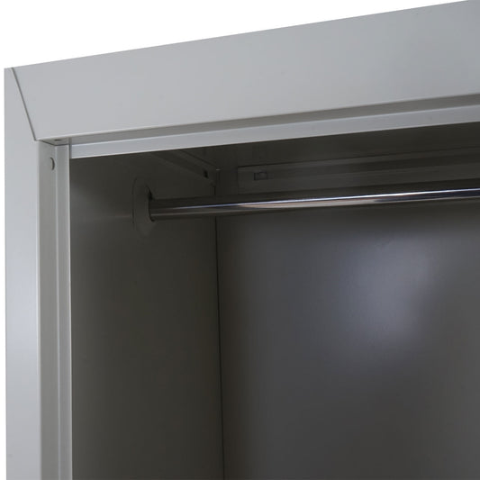 Cosmo Casa - Lockerkast - Kluis - Metaal - Grijs - 185×38×45 cm