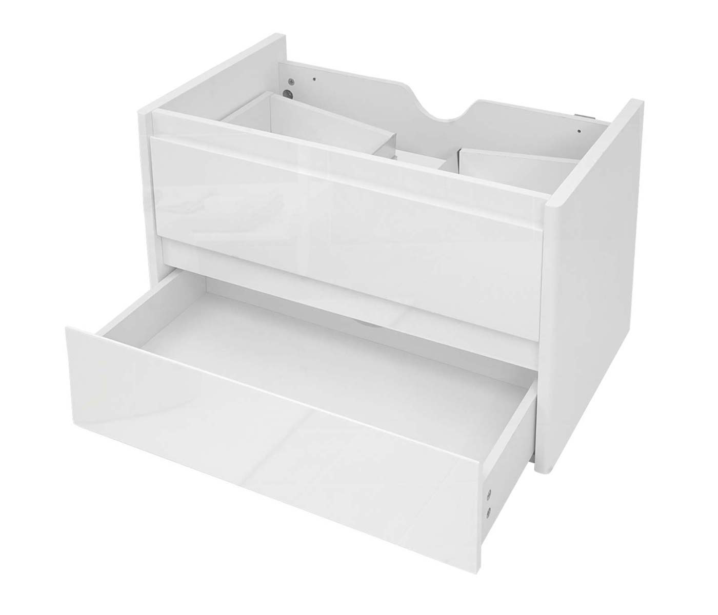 Cosmo Casa - Wastafelonderkast - Soft-close - Hoogglans - Wit - 50×60 cm