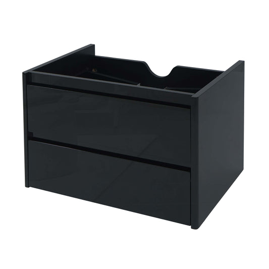 Cosmo Casa - Spoelbakonderkast - Soft-close - Hoogglans - Zwart - 50×60 cm