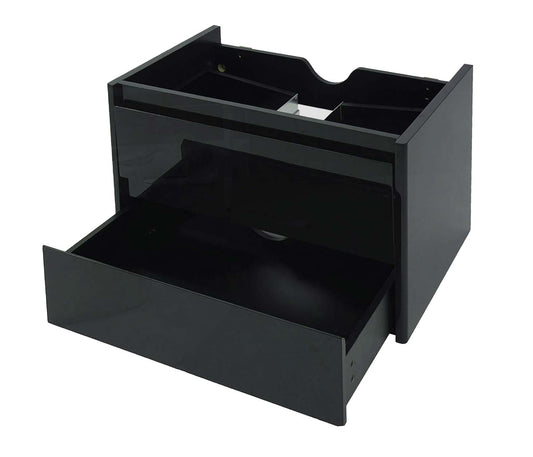 Cosmo Casa - Spoelbakonderkast - Soft-close - Hoogglans - Zwart - 50×60 cm