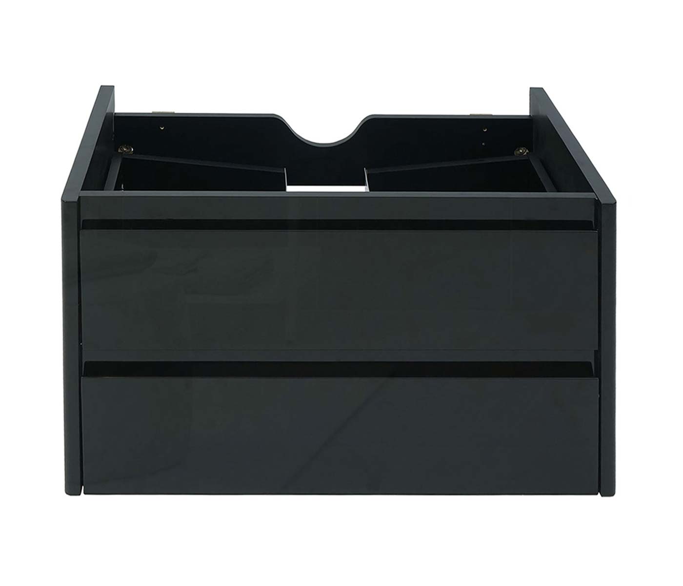 Cosmo Casa - Spoelbakonderkast - Soft-close - Hoogglans - Zwart - 50×60 cm