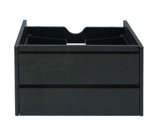 Cosmo Casa - Spoelbakonderkast - Soft-close - Hoogglans - Zwart - 50×60 cm