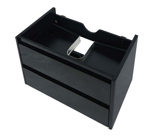 Cosmo Casa - Spoelbakonderkast - Soft-close - Hoogglans - Zwart - 50×60 cm