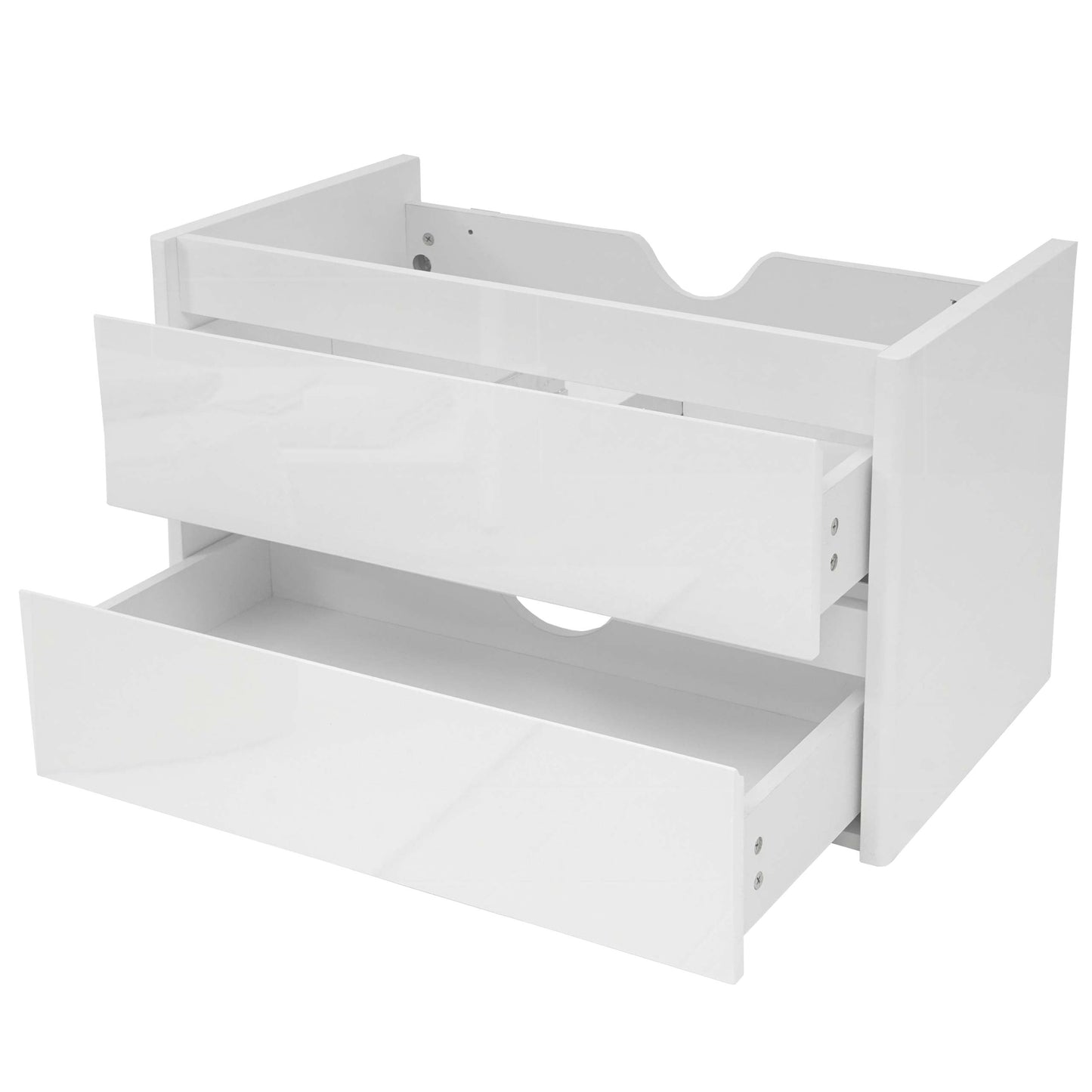 Cosmo Casa - Spoelbakonderkast - Soft-close - Hoogglans - Wit - 50×80 cm