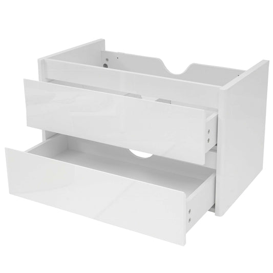 Cosmo Casa - Spoelbakonderkast - Soft-close - Hoogglans - Wit - 50×80 cm