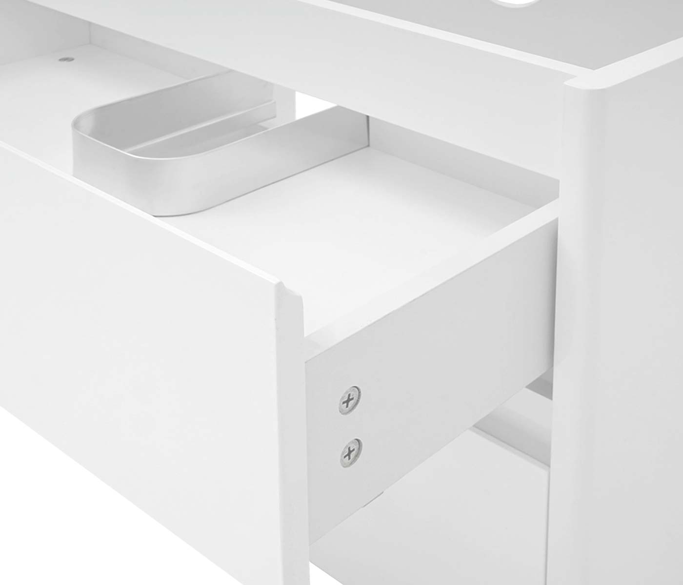 Cosmo Casa - Spoelbakonderkast - Soft-close - Hoogglans - Wit - 50×80 cm