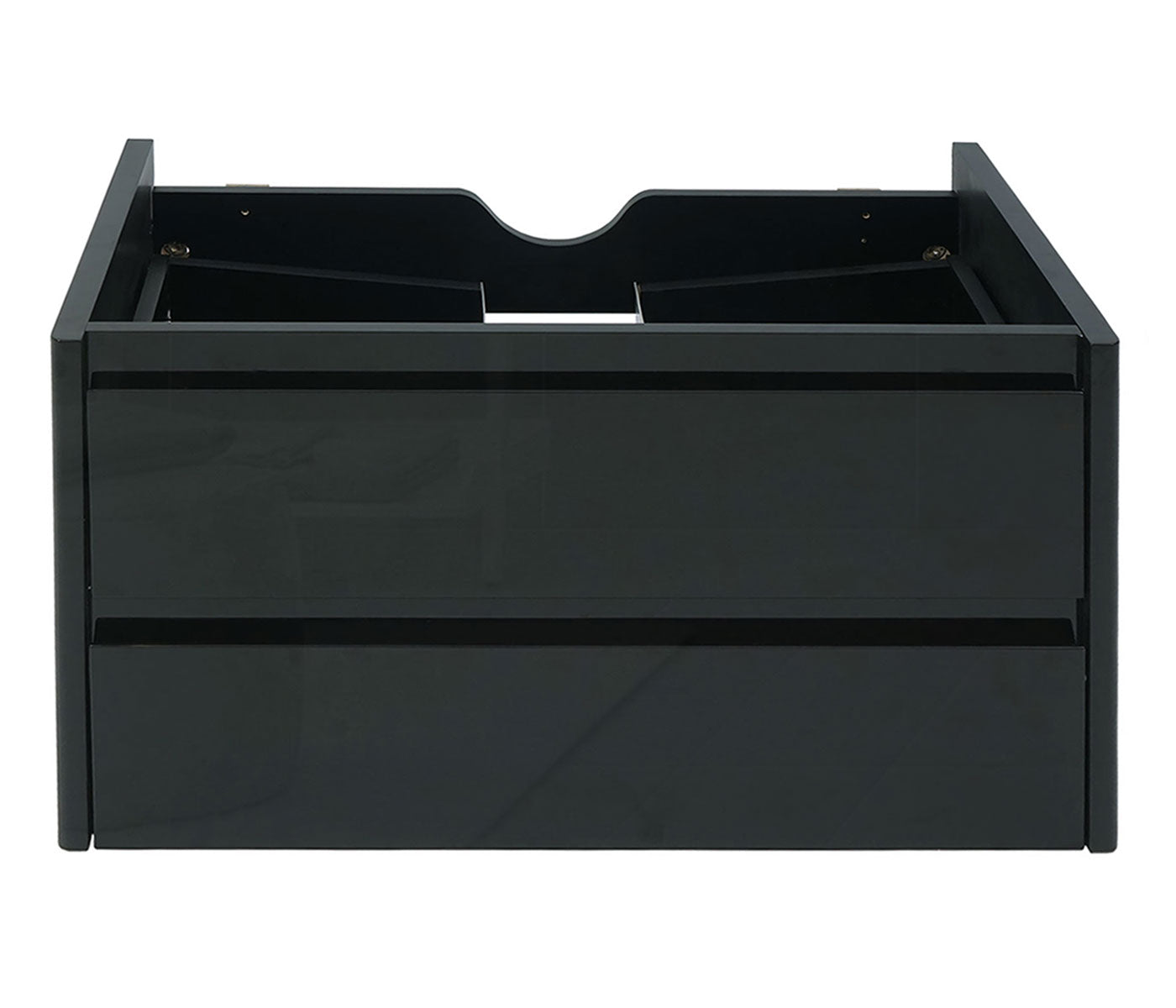 Cosmo Casa - Wastafelonderkast - Soft-close - Hoogglans - Zwart - 50×80 cm