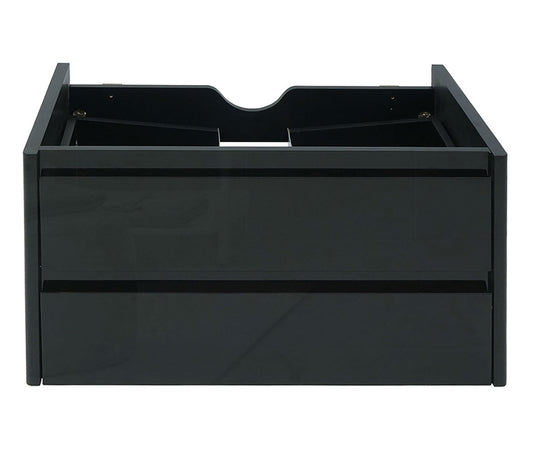 Cosmo Casa - Wastafelonderkast - Soft-close - Hoogglans - Zwart - 50×80 cm
