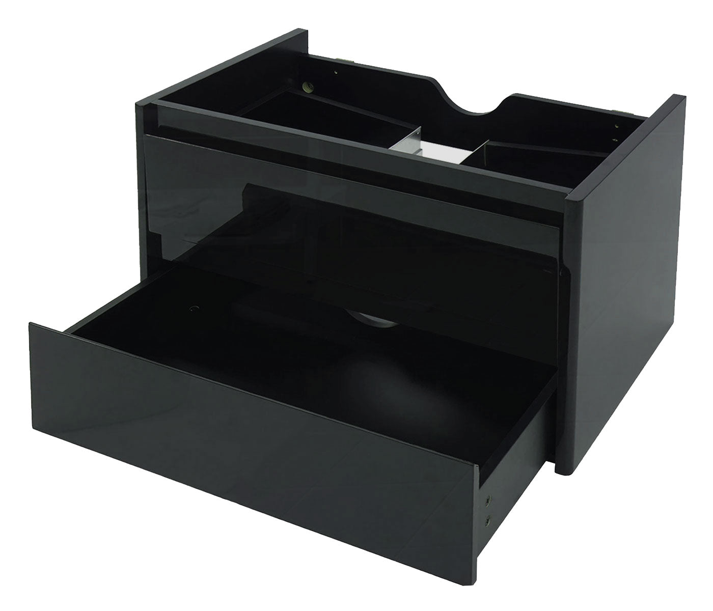 Cosmo Casa - Wastafelonderkast - Soft-close - Hoogglans - Zwart - 50×80 cm