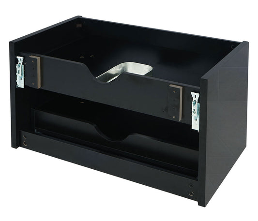 Cosmo Casa - Wastafelonderkast - Soft-close - Hoogglans - Zwart - 50×80 cm