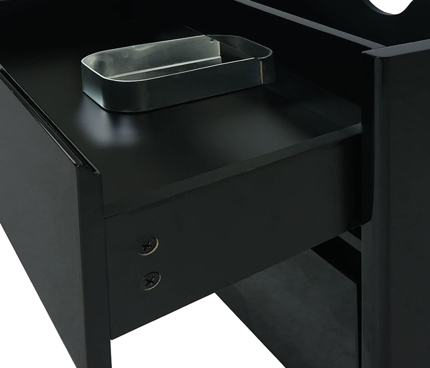 Cosmo Casa - Wastafelonderkast - Soft-close - Hoogglans - Zwart - 50×80 cm